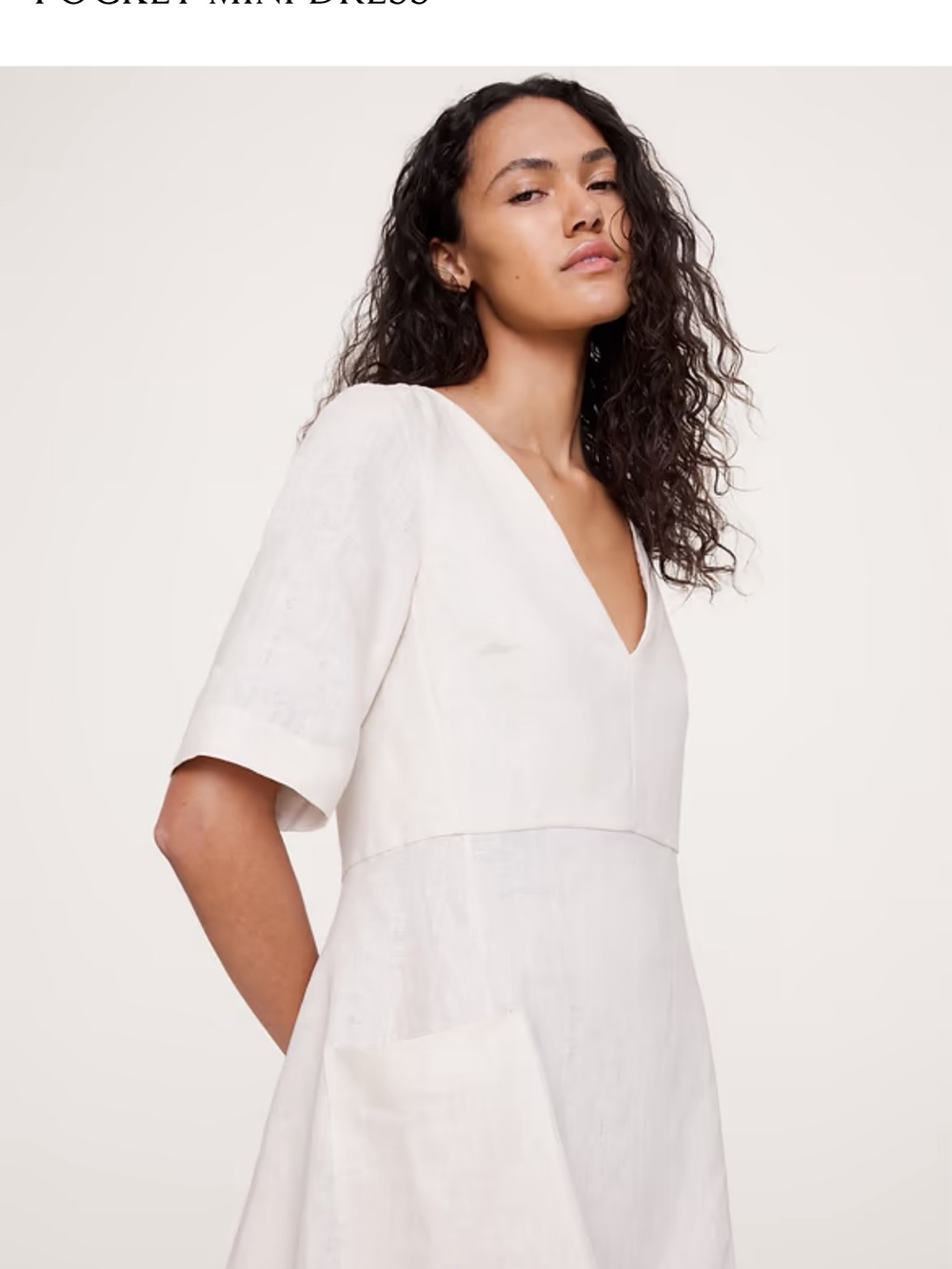 Banana Republic linen  Cream A-Line Skirt